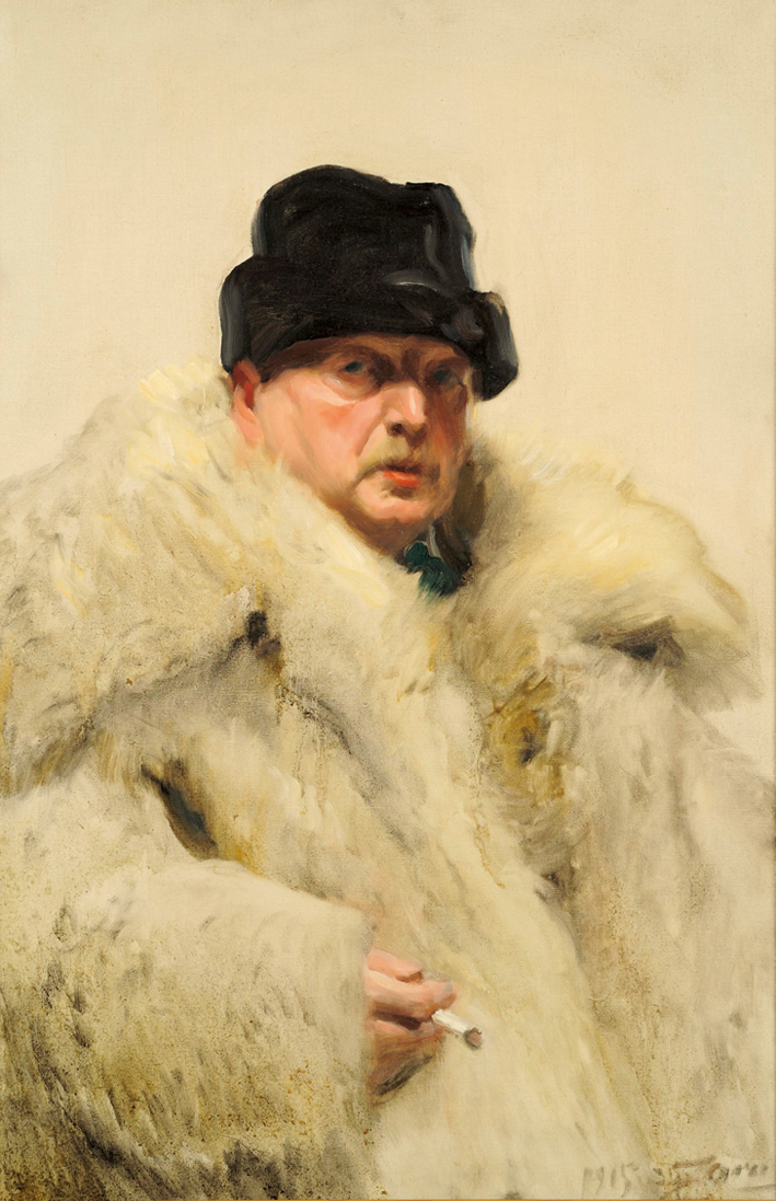  安德斯·莱奥纳德·佐恩 Anders Leonard Zorn —— 穿狼皮大衣的自画像